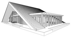 100’x56’ 4-Bedrooms, 4-Bathrooms Charming A-Frame Architectural Build Plans PDF