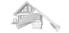 42’x70′ 2 Bed, 2 Bath A-Frame Cabin Architectural Build Plans PDF Download