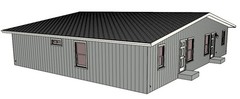 Mid-Century Modern Duplex PLAN PDF for Affordable Duplex 912 Sq. Ft. Per Unit