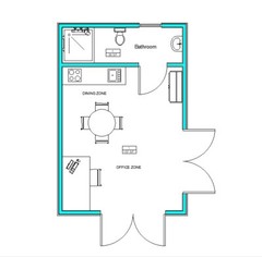 12’x18′ Small Garden house Plans, Backyard Office Blueprints,Tiny house drawings