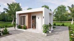 13×20 Feet Small House Plan 4×6 Meter 1 Bed 1 Bath Hidden Roof PDF +A4 Hard Copy