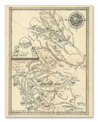 Philmont Scout Ranch Vintage Map 1948 Cimarron New Mexico Trail Plan