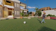 Modern Farmhouse Design | Luxury Villa Front Elevation | Architectural Rendering