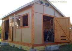 Custom Design Shed Plans, 12×16 Medium Saltbox, Easy to follow, Shed Plans on CD