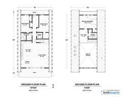 36′ x 58′ Large Modern A-Frame Cabin Architectural Plans 2500SF – PDF Download