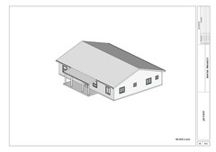 Modern American Style Farm House Plan, 55’x40’ with CAD File, Blueprint PDF