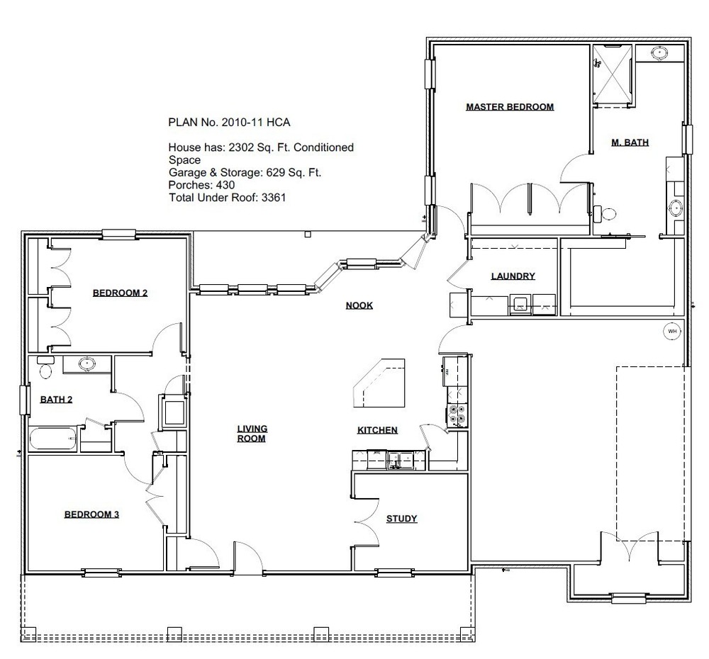 Architectural PLANS ADA Handicap Accessible 3BR Study 2B Home 2302 SF HVAC Sp