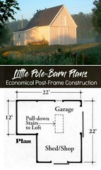 7 Little Backyard Barn Designs – Complete Construction Plans (B5)