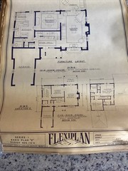 Lot Of 27- 1948 Home Plan Blueprints TRIFLEX Service Washington DC Plan Roll Set