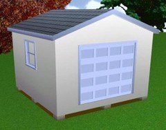 14×14 Storage Shed Plans Package, Blueprints, Material List & Instructions