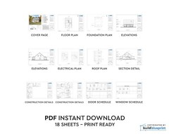 32 x 32 Alpine Cabin w/ Loft Architectural & Construction Plans – PDF Download