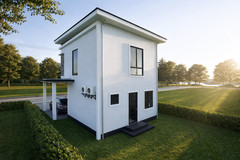 22×30 Feet Small House 6.6×9 Meter 2 Bed 3 Bath Shed Roof PDF, CAD &A4 Hard Copy