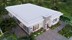 33×53 Feet House Design Plans 10×16 Meter 4 Beds 5 Baths Terrace (A4 Hard Copy)