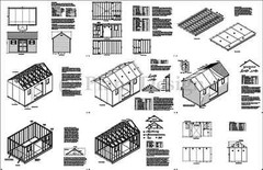 Shed Plans / Playhouse 10′ x 16′ Gable Roof Design # D1016G, Free Material List