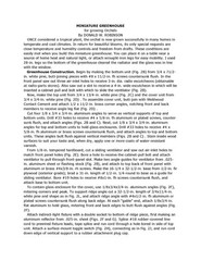 Miniature Greenhouse for Growing Orchids – Building Article + Full Plan Sheet
