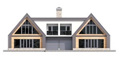 86’x29’ 6 Beds, 8 Baths Double A-Frame House Architecture Plans PDF Download.