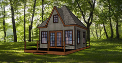 16 x 16 ft Small Cabin or Shed Pyramid Roof Traditional Style 16 O.C. -PDF