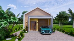 Small House Plan 6×9 Meter 2 Beds 20×30 Feet Gable Roof PDF Plan (A4 Hard Copy)