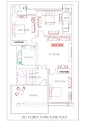 Modern House Plan Double Storey 35×65 complete set Front Elevation House Pdf,Dwg