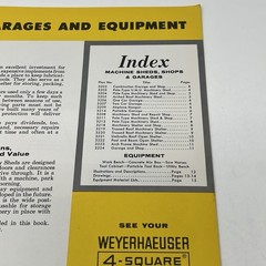 1958 Machine Sheds And Equipment Garage Weyerhaeuser 4 Square Guide Manual Plans