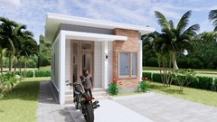 16×23 Feet Small House Plan 5×7 Meter 2 Beds 1 Bath Flat Roof PDF (A4 Hard Copy)