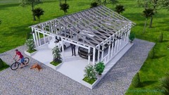 24×24 Feet 2 Cars Garage Shed Plan 7.3×7.3 Meter PDF Plans (A4 Hard Copy)