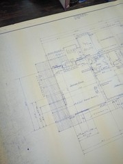 Vtg 1964 Mid Century Modern House Blueprints Professional Owner Architect 1964