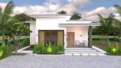 35×35 Feet House Plans 10.7×10.5 Meter 2 Beds 2 Baths Flat PDF (A4 Hard Copy)
