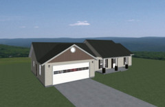 Ranch House Plans 1614 SF 3 Bed 2 Bath Split BR – #1211 Open Floor (Blueprints)
