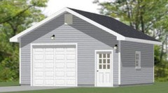 20×24 1-Car Garage — 480 sq ft — PDF Floor Plan — Model 3