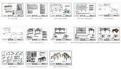 3 Gable Timber Pavilion Plans | 14’x28′ Outdoor Pavilion Blueprints