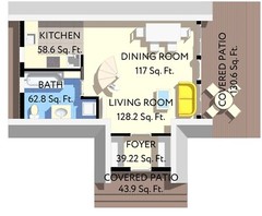 34’x28’ 1 Bedroom, 1 Bath Cozy A-Frame Cabin Architectural Plans PDF Download.