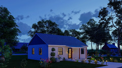 DIY Tiny Home Plans | 3 Bedroom Single Story 26×33 | 858sqft | Cottage