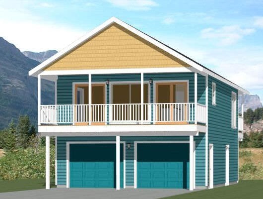 24×32 House — 1 Bedroom 1.5 Bath — 830 sq ft — PDF Floor Plan — Model 7A