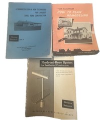 Small Home Construction Farm House Remodeling 3 US Govt Booklets Vintage