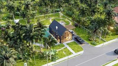 Black House 2 Bed, Bathroom, Terrace&Mansard Roof CAD Blueprints Metric/Imperial