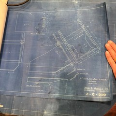 Vtg 1918 AT&SF Santa Fe Building Blueprints Railroad Memorabilia Kansas ~16 pgs