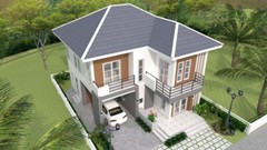 Custom House Plan 9×10 Meter 30×33 Feet 5 Beds 3 Baths Hip Roof (A4 Hard Copy)