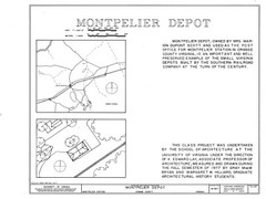 Southern Railroad Station, Montpelier, VA, architectural drawings, large set