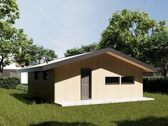 Wood Construction Tiny Home Cabin Building Plans – 24′ x 24′ – 576 square feet