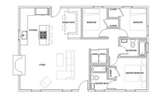 Cottage 3 bed 2 bath (40’x26′) Custom House Plans and Blueprints