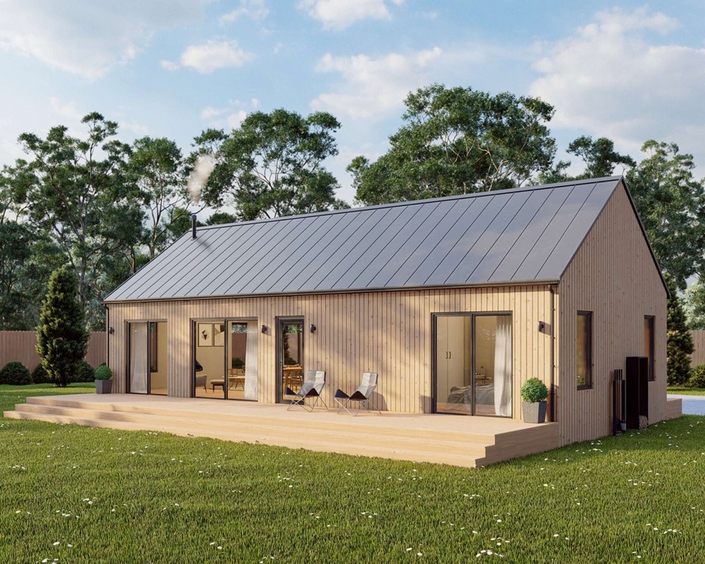 Modern Cabin House, 20′ x 44′, 880 Sq Ft, Tiny House, Architectural Plans