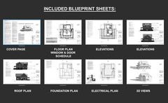 Cottage Farmhouse Plan 3 bed 3.5 bath (51’x48′) Custom House Plans and Blueprint