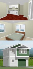 20×24 1-Car Garage — 888 sq ft — PDF Floor Plan — Model 11A