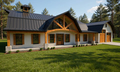 2400 Sqft Modern Barndominium 4bd/2.5ba/2 car garage – Arch Plans – PDF