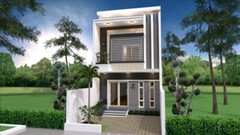 20×40 Feet Narrow House Plan 6×12 Meter 3 Beds 4 Baths Terrace (A4 Hard Copy)