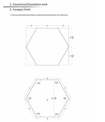 Hexagon Shed Plans – 4′ Hexagon Shape with 8′ Diameter, DIY Wood Construction