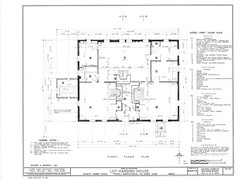 Cape Cod Colonial House Plans, single story w/ attic bedrooms, home plan prints