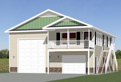 36×40 Apartment with 1-Car 1-RV Garage — PDF Floor Plan — 901 sqft — Model 1A