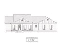 Ranch House Plans 1643 SF 3 Bed 2 Bath Open Floor Split BR (Blueprints) #1008